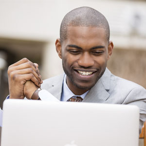 Ways to Protect Your Account Businessman looking at computer