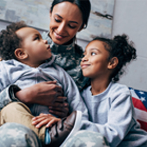 Personal Financial Tips for Military Families Military mother with children